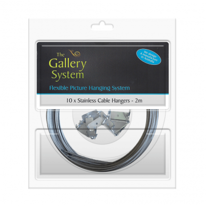 The Gallery System Stainless Steel Cable (wire) Dropper Kit 2m - Pack Shot