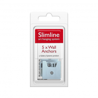 The Slimline Art Hanging System Wall Anchors for Track – Pack Shot