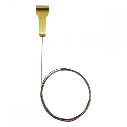 Brass Picture Rail Hook with loop - front