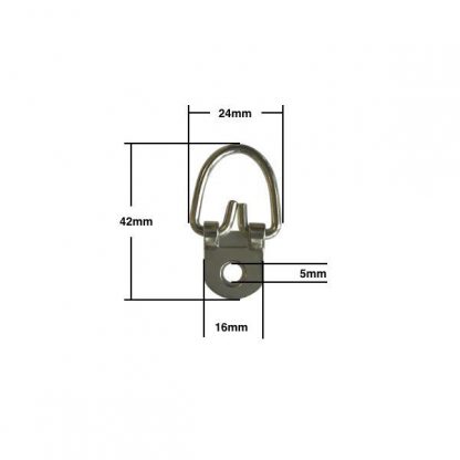 Wides Strap hanger 1 hole with measurements