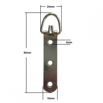 Wide Strap hanger 3 Hole with measurements