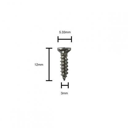4 gauge 1/2" Countersunk Self Tapping Screw with measurements