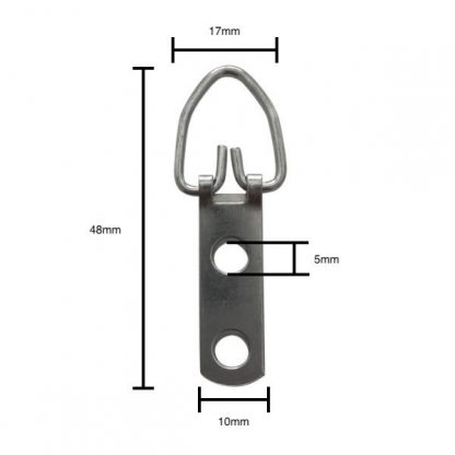 Narrow strap hanger two hole with measurements