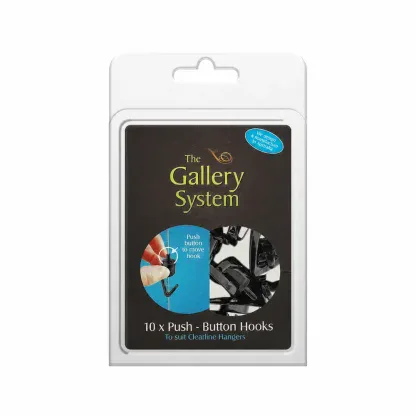 The Gallery System Clearline Push Button Hooks