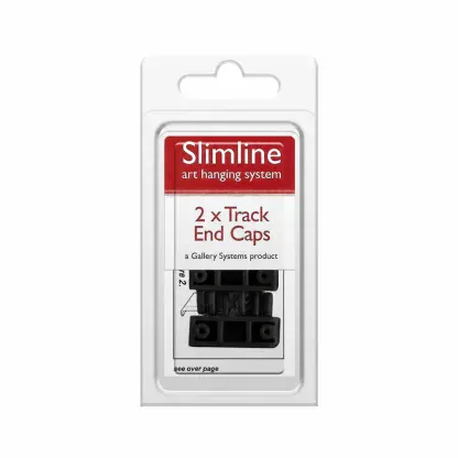 Slimline Art hanging System End Cap - Black - Package shot