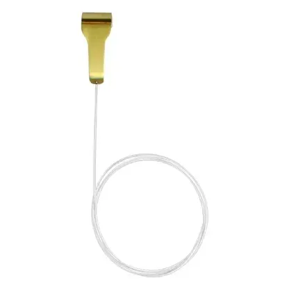 brass hanger with clear line dropper upright curled cord shot