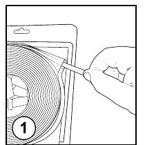 Clear Tape assembly step 1: cut the tape to length