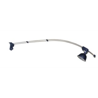 Gallery Lighting Wand with stainless-steel shaft and charcoal fittings; globe sold separately