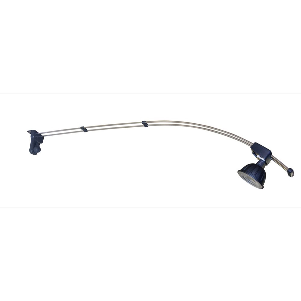 Gallery Lighting Wand with stainless-steel shaft and charcoal fittings; globe sold separately