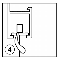 Track-slide hanger step 4: straighten the slide so it sits level